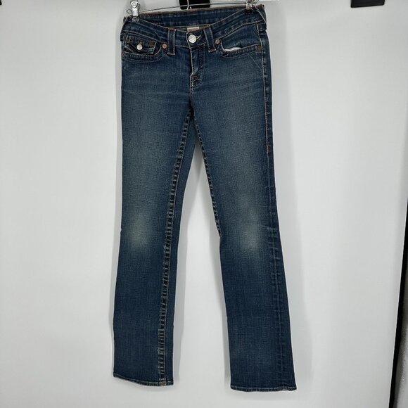 True Religion Women's  Jeans Billy Size 28 Dark wash‎ - Picture 1 of 11